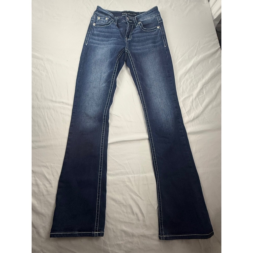 Stella in Dreams‎ Bootcut Jeans Wing Pocket Embroidered Y2K Flare Size 3/26